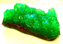 Load image into Gallery viewer, Emerald Green Geode Crystal Mineral Gemstone Rock Soap - FREE U.S. SHIPPING - Green Tea and Cucumber Scented