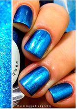 Load image into Gallery viewer, Blue Metallic Aluminum Nail Polish - &quot;GALAXY&quot; - FREE U.S. SHIPPING - Hand Blended - 0.5 oz/15ml Full Sized Bottle