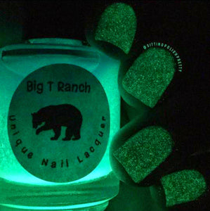 Glow-in-the-Dark Nail Polish - Blue to Green - MOONGLOW - Custom Blended Nail Polish/Lacquer - FREE U.S. SHIPPING