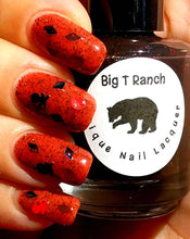 Load image into Gallery viewer, Pirate Skull and Crossbones Color Changing Nail Polish - Black to Red - FREE U.S. SHIPPING - Mood Nail Polish - Glitter - Pirate&#39;s Booty