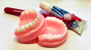 Denture Soap Set - False Teeth, Gag Gift, Tooth Soap, Prank Soap - Free U.S. Shipping - Choose Scent, Dentures, Funny, Over The Hill, Silly