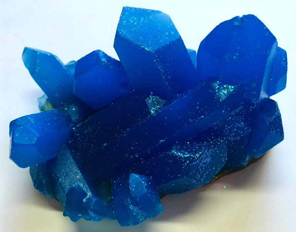 Sapphire Blue Geode Crystal Mineral Gemstone Rock Soap - Vanilla Bean Scented - FREE U.S. SHIPPING