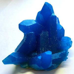 Sapphire Blue Geode Crystal Mineral Gemstone Rock Soap - Vanilla Bean Scented - FREE U.S. SHIPPING