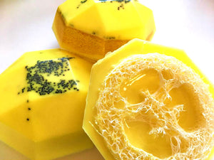 Soap for Mom - Loofah Soap - Lemon Poppy Seed Muffin - FREE U.S. SHIPPING - Loofah Sponge - Exfoliator - Gift for Woman