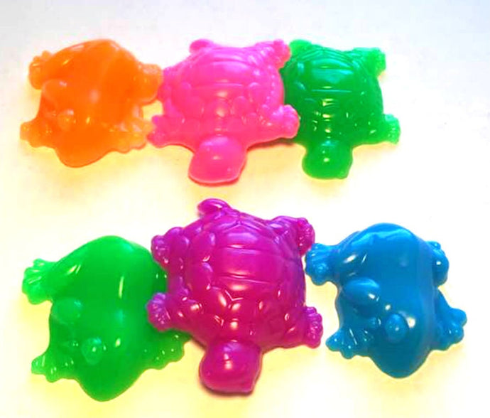 Turtle and Frog Soap Set of 6 - Party Favors, Birthdays - Free U.S. Shipping - Turtle Favor Soap, Frog Favor Soap - Soap for Kids
