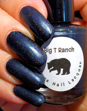 Load image into Gallery viewer, Navy Blue Linear Holographic Nail Polish - Free U.S. Shipping - &quot;Wind&quot; - Gift for Mom, Sister, Daughter - 0.5 oz Full Sized Bottle