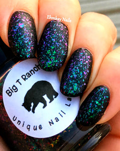 Multichrome Flakie Topcoat - Icelandic Glacier - Multi-Color Shifting Polish:Custom-Blended Glitter Nail Polish/Indie Lacquer