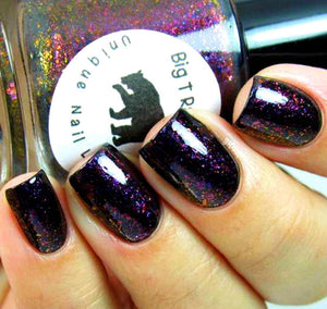 Multichrome Flakie Topcoat - Paris Nights - Multi-Color Shifting Polish:Custom-Blended Glitter Nail Polish/Indie Lacquer