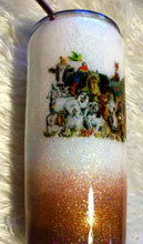 Load image into Gallery viewer, All Things Great and Small Animal Holographic Glitter Tumbler Cup - Vet Gift - Dog, Cat, Goat, Cow, Horse, Farm, Animal Lover Gift - 20 oz