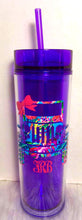 Load image into Gallery viewer, Acrylic Tumbler with Lid, Straw and Decal of Your Choice - You Choose Color - 16 oz, Double Wall - Monogrammed Cup, Cup with Lid, Tumbler