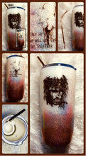 Load image into Gallery viewer, Tumbler Jesus Bible Verse Holographic Glitter Tumbler Cup Stainless Steel with Straw - Insulated - Gift for Woman - 20 oz - FREE SHIPPING