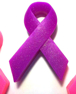 Breast Cancer or Lupus Awareness Pink Purple Ribbon Soap - Gift for Her - Pink Ribbon - Purple Ribbon - You Choose Color/Scent