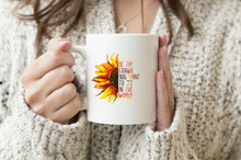 Load image into Gallery viewer, Sunflower Be the Change Personalized Mug - Sunflower Gift, Gift for Mom, Grandma, Flower Gifts, Coffee Mug, Mother&#39;s Day, Positive Quote Mug