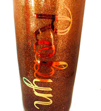 Load image into Gallery viewer, Personalized Ombre Glitter Tumbler, Holographic Glitter, You Choose Colors and Name, Custom Tumbler, Gift for Mom, Custom Gift, 20 oz
