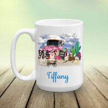 Load image into Gallery viewer, We&#39;re All Crazy Here Farm Animals Retro Truck Personalized Coffee Mug - Office Gift, Funny Mug, Humorous Gift, Gift for Mom, Mother&#39;s Day