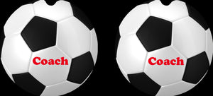 Soccer Ball Personalized Car Coasters, Coach Gift, Soccer Mom Car Coasters, Sandstone Car Coasters, Car Accessories, Custom Car, Set of 2