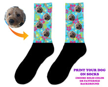 Load image into Gallery viewer, Custom Dog Photo Socks - Personalized Dog Socks - Custom Dog Birthday Gifts - Dog Lover Socks - Custom Photo Gift - Pet Photo Socks