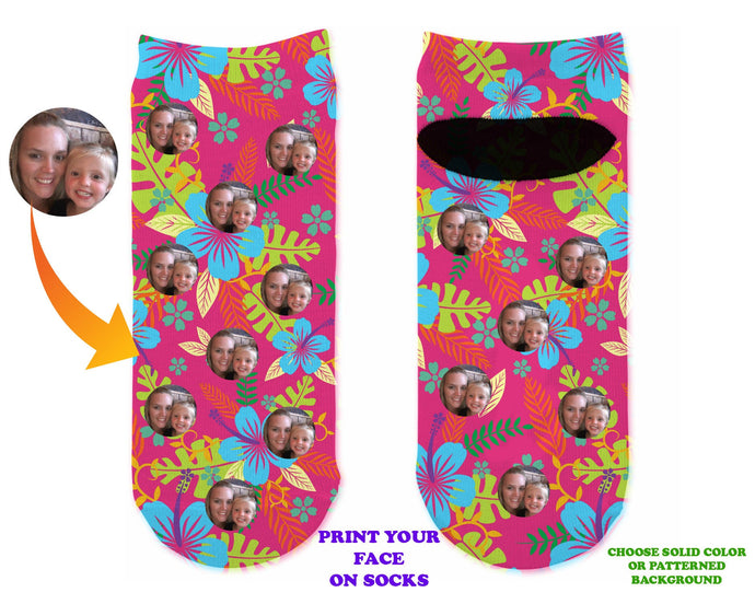 Custom Photo Socks - Personalized Socks - No Show Socks - Socks with Face - Custom Photo Gift - Photo Socks, Personalized Face Socks