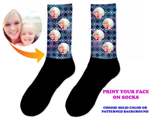 Photo Socks - Face Socks - Customized with Your Photo - Personalized Socks - Custom Gift - Custom Photo Gift - Socks with Your Photo