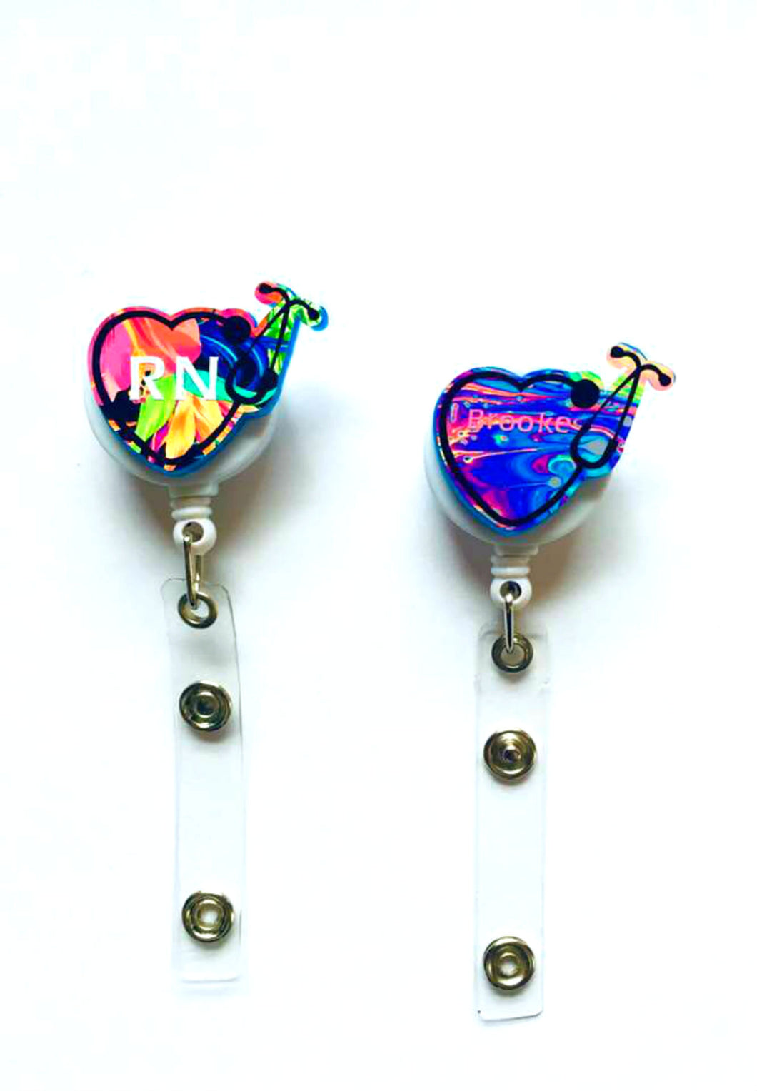 Nurse badge reel nurse, name badge holder, ID badge holder, RN badge, retractable id badge, Nursing, hospital, id badge clip, gift for nurse