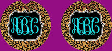 Load image into Gallery viewer, Personalized Car Coasters, Leopard Car Coasters, Sandstone Car Coasters, Monogram Car, Personalized Car, Leopard Car Accessories, Custom Car