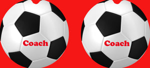Soccer Ball Personalized Car Coasters, Coach Gift, Soccer Mom Car Coasters, Sandstone Car Coasters, Car Accessories, Custom Car, Set of 2