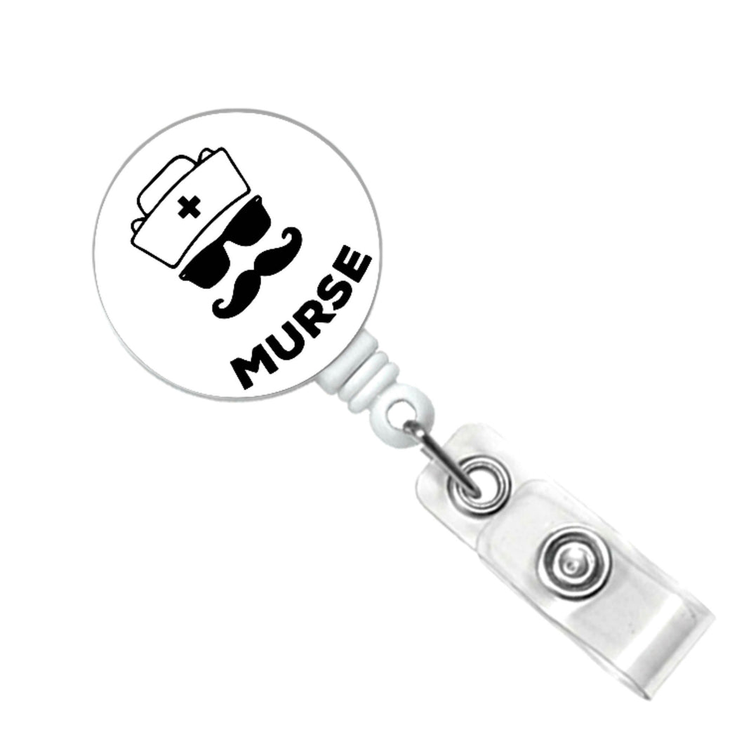 Badge Reel for Men, Male Nurse, Murse, Name Badge Holder Gift for Him Retractable ID Badge Clip, RN Badge Pull, Nursing Student Gift, Nurse