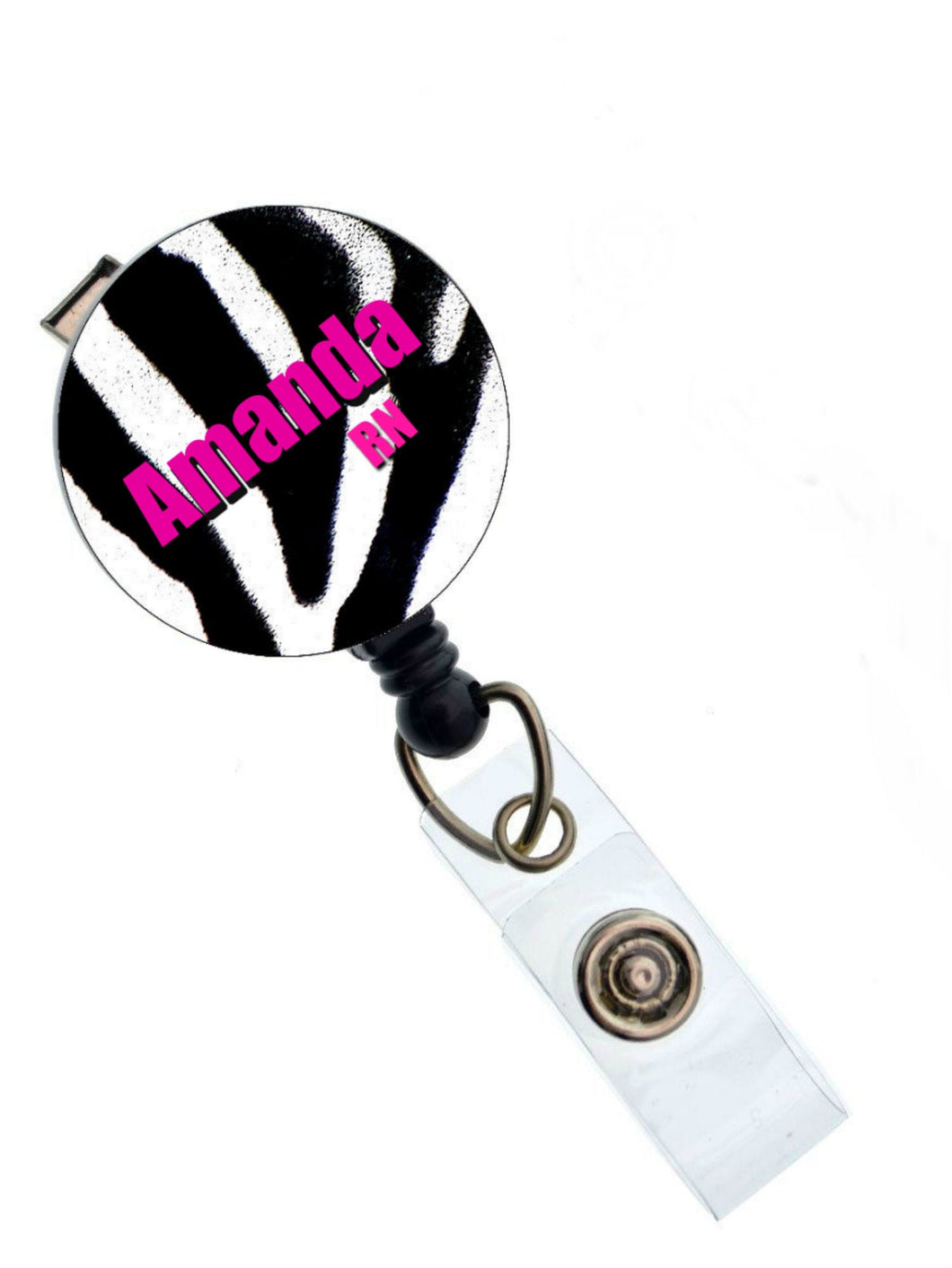 Badge Reel Holder for Teachers, Zebra Nurse Badge Reel , Personalized Retractable Nurse ID Badge Reel, Name Badge, ID badge holder clip