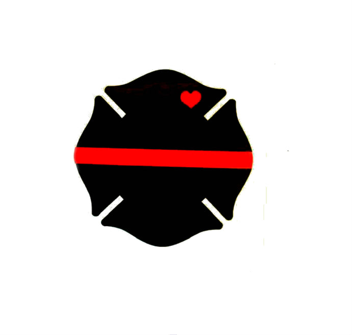 Thin red line Decal, firefighter badge decal, firefighter wife, fire wife decal, red line decal, firefighter decal, fire decal, firefighter