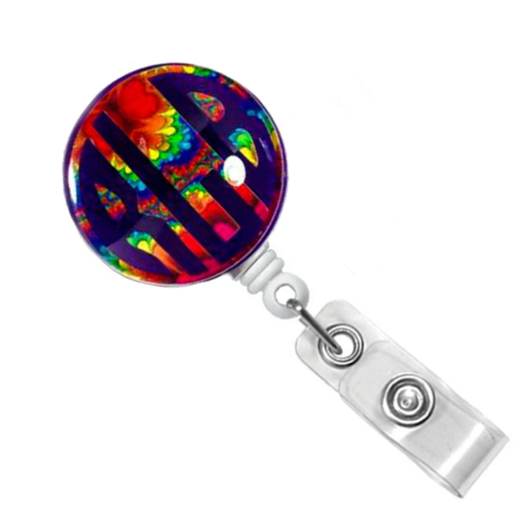 ID badge reel monogram personalized, name badge holder, ID badge holder, retractable id badge, teacher ID badge holder, id badge clip