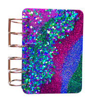 Load image into Gallery viewer, Glitter Notebook Cover, Handmade Notebook, Glitter Notebook, Personalized Notebook. Epoxy Notebook, Geode Notebook Cover, Choose Size
