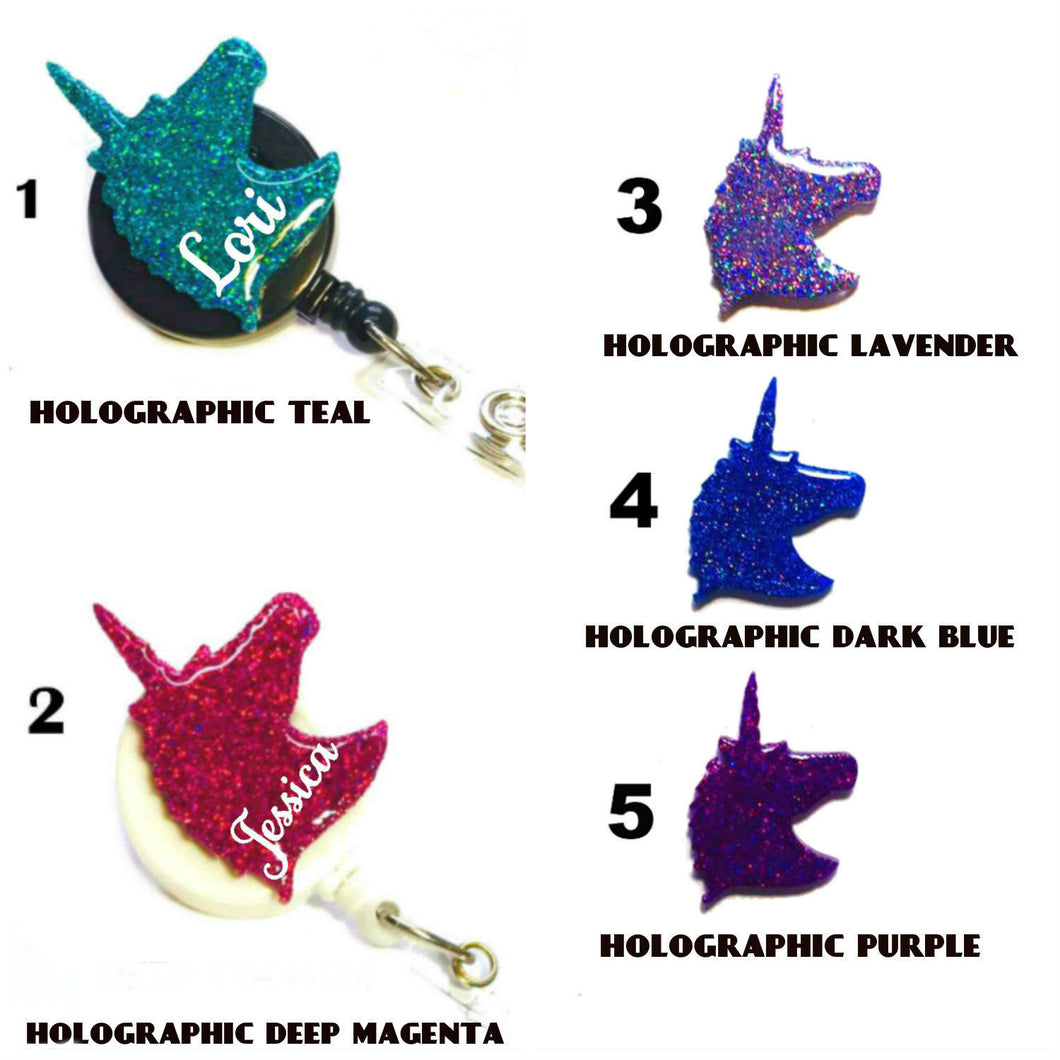 Badge Reel for Teacher Unicorn Nurse Name Holder,  ID badge holder, Student ID Holder, Retractable id badge, id badge clip, gift for student