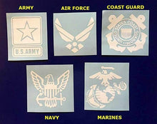 Load image into Gallery viewer, Military Decal, Military Sticker, Navy, Air Force, Marines, Coast Guard, Army, Military Spouse, Military Wife, Window Decal, Tumbler Sticker
