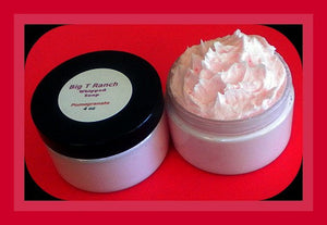 Foaming Bath Butter Whipped Soap -  Soap in a Jar - Pomegranate - 4 oz - Gift for Woman - FREE U.S. SHIPPING