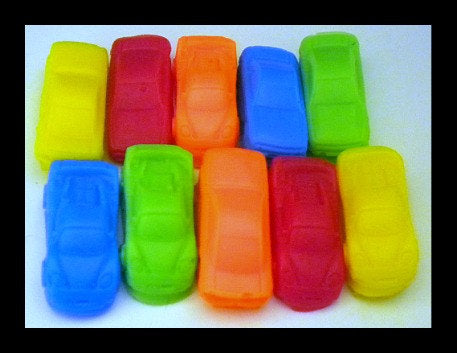 Car Soap - Mini Race Cars - 10 Soaps - Free U.S. Shipping - Cars - Soap for Boys - Party Favors, Birthdays