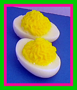 Egg Soap - Deviled Eggs - Set of 2 - Easter Basket Filler - Eggs - Free U.S. Shipping - Gag Gift - Prank - Cucumber Melon Scented