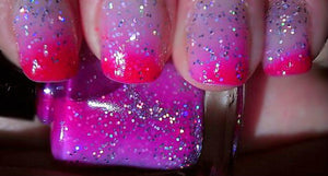 Color Changing Glitter Nail Polish - Mood Nail Polish - Cherry Blossom - FREE U.S. SHIPPING
