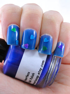 Nail Polish - Thermal Nail Polish - Color Changing Nail Polish - FREE U.S. SHIPPING - "Heartless" - Blue to Purple