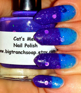 Ombre Color Changing Thermal Nail Polish - Leopard Spot Glitter - "Cat's Meow" - Gift for Mom - Temperature Changing - FREE U.S. SHIPPING
