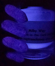 Load image into Gallery viewer, Glow-in-the-Dark Nail Polish - Purple - Milky Way - FREE U.S. SHIPPING - Nail Polish/Lacquer - Regular Full Sized Bottle (15 ml size)