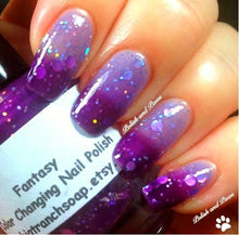 Load image into Gallery viewer, Color Changing Thermal Nail Polish - &quot;FANTASY&quot; - FREE U.S. SHIPPING - Temperature Changing - Custom Blended Nail Polish/Lacquer