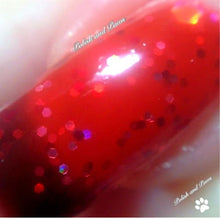 Load image into Gallery viewer, Color Changing Nail Polish - Mood Nail Polish - Glitter - Cherry Bomb - FREE U.S. SHIPPING