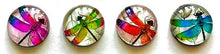 Load image into Gallery viewer, Magnets - Dragonflies - Dragonfly - Set of 4 - 1 Inch Domed Glass Circles - Free U.S. Shipping
