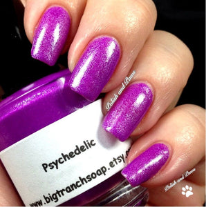 neon purple nail polish