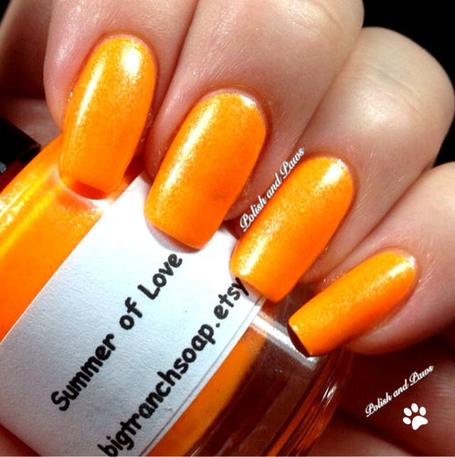 Neon Orange Nail Polish - Fluorescent - 