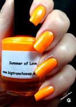 Load image into Gallery viewer, Neon Orange Nail Polish - Fluorescent - &quot;Summer of Love&quot; - Free U.S. Shipping - UV Reactive Nail Polish/Lacquer