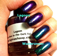 Load image into Gallery viewer, Nail Polish - Multichrome Chameleon Chrome - Blue/Purple/Green/Copper Color Shifting - &quot;Lagoon&quot; -  Hand Blended - FREE U.S. SHIPPING