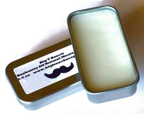 Mustache Wax - Tamer - Facial Hair Styler - Free U.S. Shipping - Conditioner - Men - Bayberry or Unscented - 0.5 oz