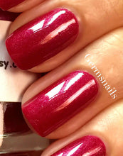 Load image into Gallery viewer, Red Nail Polish - Holographic - Hand Blended - Free U.S. Shipping - &quot;SANGRIA&quot; - Red Nail Polish - 0.5 oz Full Sized Bottle