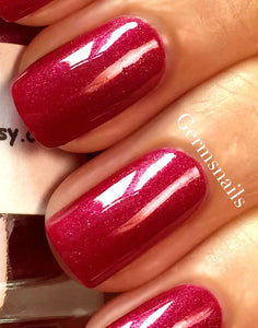 Red Nail Polish - Holographic - Hand Blended - Free U.S. Shipping - "SANGRIA" - Red Nail Polish - 0.5 oz Full Sized Bottle